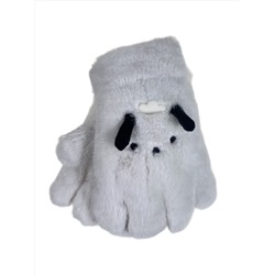 Тёплые подростковые перчатки, цвет белый