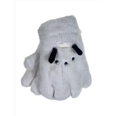 Тёплые подростковые перчатки, цвет белый