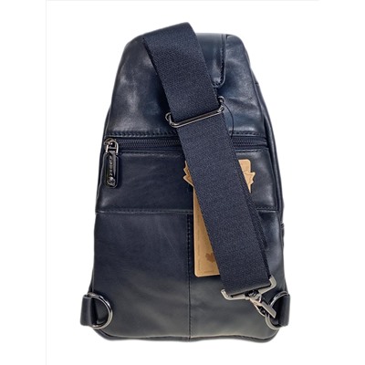 Сумка мужская через плечо из натуральной кожи, цвет черный