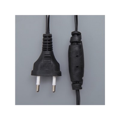 Гирлянда «Бахрома» 4×0.6 м, IP44, тёмная нить, 180 LED, свечение синее, мерцание белым, 220 В