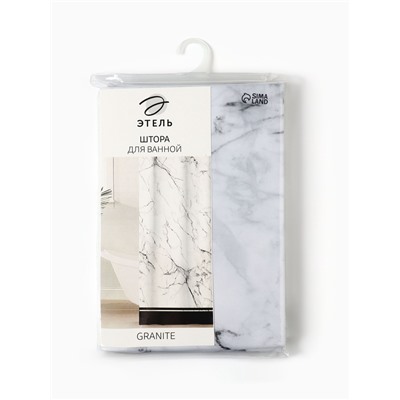 Штора для ванной «Этель» Granite, 145×180 см, полиэстер