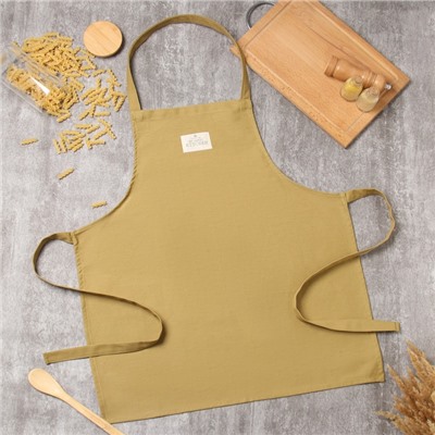 Фартук «Этель» Kitchen, коричневый, 60×70 см, саржа, 100% хлопок