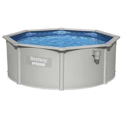 Бассейн каркасный стальной Bestway Hydrium 56574, 366×122 см, песчаный фильтр-насос, лестница, тент, круглый