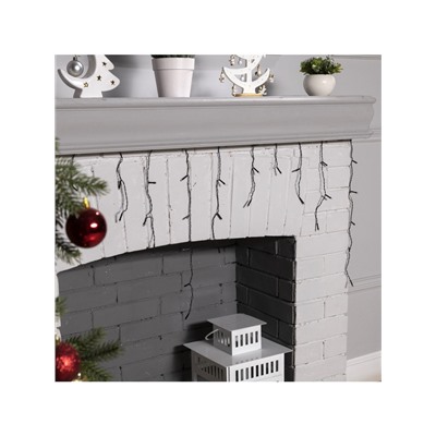 Гирлянда «Бахрома» 3×0.5 м, IP20, тёмная нить, 80 LED, свечение мульти, 8 режимов, 220 В