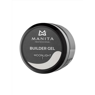 MANITA Гель моделирующий для ногтей с хлопьями юки / Builder Gel Moonlight №01, 15 мл 28224