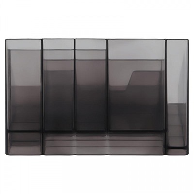 Подставка для письменных принадлежностей "Каскад" серая тонированная ОР14 Стамм