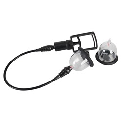 Вакуумная помпа для сосков с вибрацией Bad Kitty Vibrating Nipple Cups