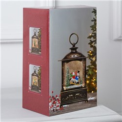 Светодиодная фигура «Снеговики на лыжах» 14.5×22×8 см, пластик, батарейки ААх3 (не в комплекте), USB, свечение тёплое белое