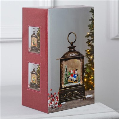 Светодиодная фигура «Снеговики на лыжах» 14.5×22×8 см, пластик, батарейки ААх3 (не в комплекте), USB, свечение тёплое белое