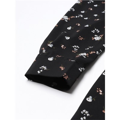 Платье мини женское с воротником MIST, размер 48, чёрное