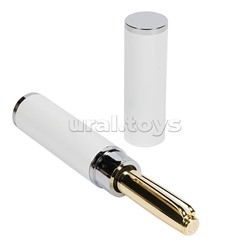 Ручка "Napoli" в тубусе круглой формы, 1,0 мм, синяя (корпус красн и зол, футляр белый)