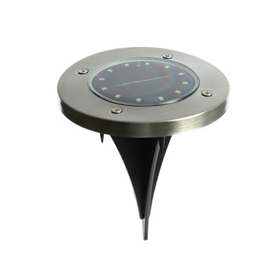 Садовый светильник, уличный, на солнечной батарее, 12 LED, свечение тёплое белое