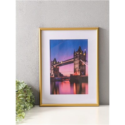 Фоторамка для фото 30×40 см, с паспарту 21×30 см, Vivo, золото