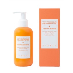 Jigott Очищающая пенка для лица с коллагеном и пептидами / Collagen + Peptide Foam Cleanser, 200 мл