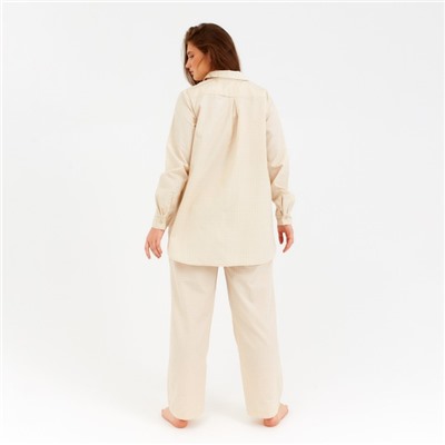 Сорочка ночная женская MINAKU: Home collection, бежевая, размер 48