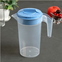 Кувшин для воды с крышкой, 1.2 л, пластик, МИКС