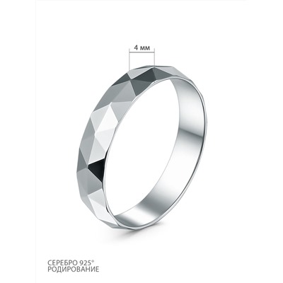 Кольцо из серебра родированное 20-01-1036