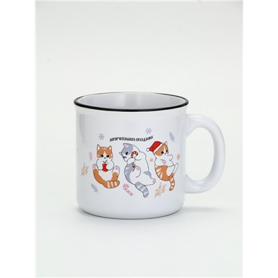 УЦЕНКА Кружка керамическая новогодняя «Замурчательного праздника», 530 мл