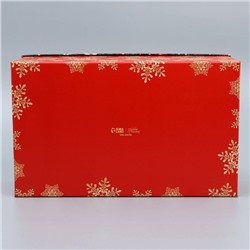 Коробка новогодняя подарочная «Ёлочные игрушки», 32.5×20×12.5 см