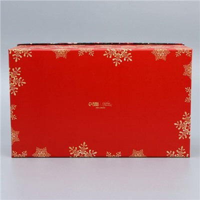 Коробка новогодняя подарочная «Ёлочные игрушки», 32.5×20×12.5 см