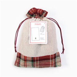 Набор в мешочке «Этель» Happy: полотенце 35×60 см, тёрка 7.7×3.7×3 см