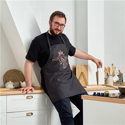 Фартук «Этель. Король на кухне», 70×60 см, 100% хлопок, саржа 190 г/м²
