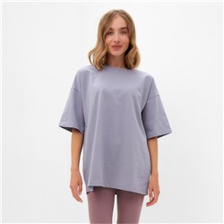 Футболка женская MINAKU: Basic line, серая, размер 42