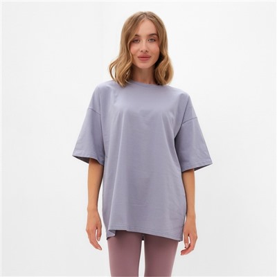 Футболка женская MINAKU: Basic line, серая, размер 42