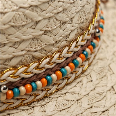 Шляпа женская летняя MINAKU, бежевая, размер 56-58