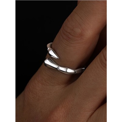 Кольцо разъемное из серебра родированное - Змея К5392р