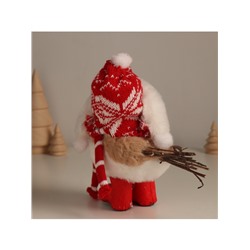 Фигурка новогодняя «Совёнок в шапке-ушанке и шарфе», 15×8.5×17.5 см