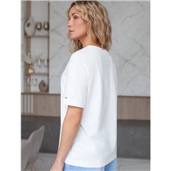 Свободная футболка из премиального хлопка с эластаном