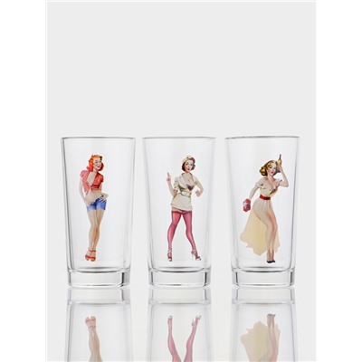 УЦЕНКА Набор стаканов 6 шт. 280 мл Pin-up girls