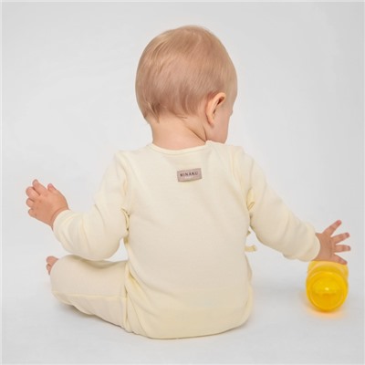 Комбинезон детский MINAKU: Basic Line BABY, рост 62-68 см, молочный