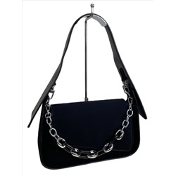 Женская сумка из искусственной замши, цвет черный