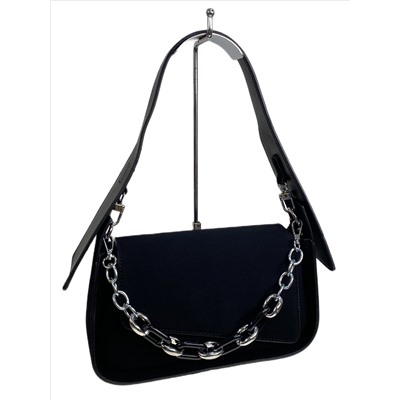 Женская сумка из искусственной замши, цвет черный