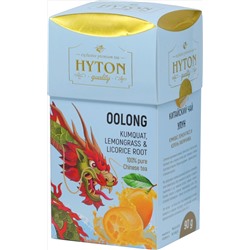 HYTON. Бирюзовый улун. Кумкват-Лемонграсс-Лакричник 90 гр. карт.пачка