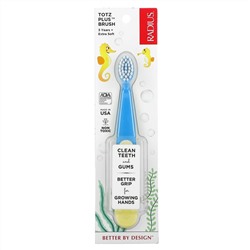 RADIUS, Totz Plus Brush, 3 Years +, Extra Soft, Blue Yellow, 1 Toothbrush