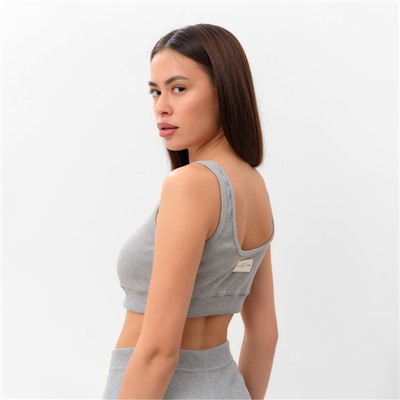 Костюм женский (топ, велосипедки) MIST, размер 40-42, серый