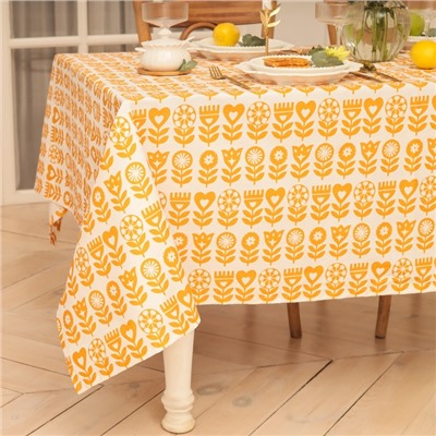 Скатерть «Этель» Yellow garden, 146×180 см, 100% хлопок, саржа 190 г/м²