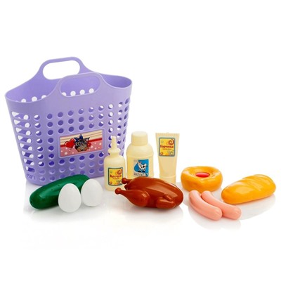 Игровой набор «Продуктовая корзинка» 12 предметов, цвета МИКС