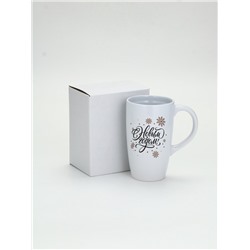 УЦЕНКА Кружка керамическая новогодняя «С новым годом! Снежинки», 530 мл