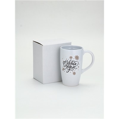 УЦЕНКА Кружка керамическая новогодняя «С новым годом! Снежинки», 530 мл