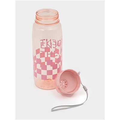 Набор посуды с собой Доляна, 4 предмета: бутылка 500 мл, ланч-бокс 20×17×5.5 см, вилка, ложка, пластик, розовый