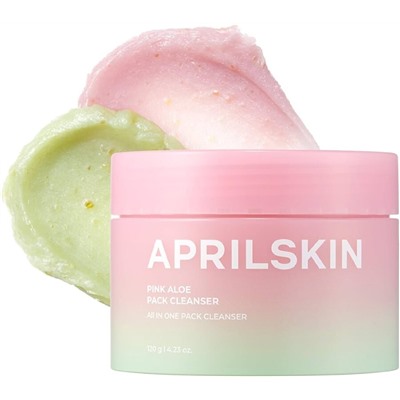 APRILSKIN Очищающая маска-пенка для умывания c розовым алоэ Pink Aloe Pack Cleanser