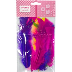 Перья декоративные "DIY" натуральные индюшиные, размер 15-20 см, 12 шт, цвет ассорти