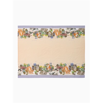 Скатерть «Этель. Уютные коты», 180×147 см, 100% хлопок, саржа 190 г/м²