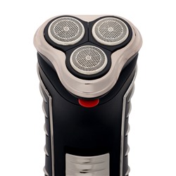 Электробритва Sakura SA-5414BK, АКБ, сеточная, 3 плавающие головки, триммер, чёрная