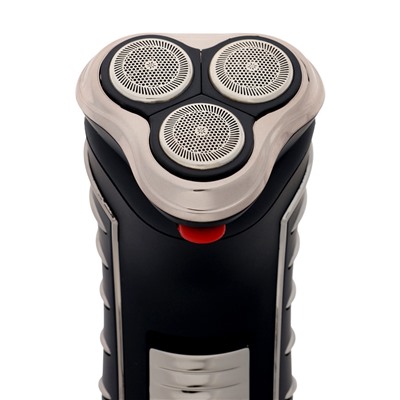 Электробритва Sakura SA-5414BK, АКБ, сеточная, 3 плавающие головки, триммер, чёрная