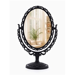 Зеркало декоративное, с увеличением х2, двустороннее, 16.5×25.5 см, (11×15.5 см), чёрное